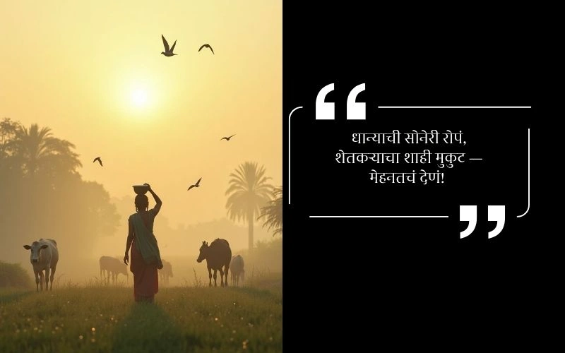 Royal Shetkari Caption in Marathi