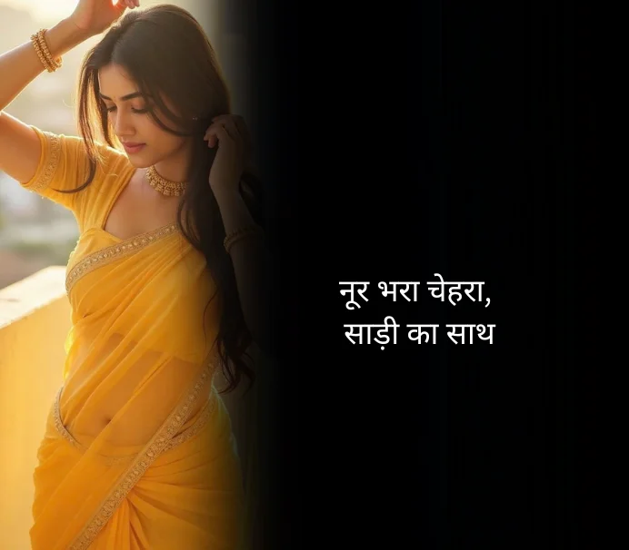 Girl Short Saree Captions Aesthetic