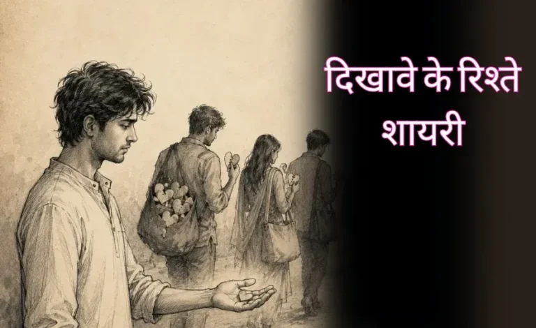 दिखावे के रिश्ते शायरी : 40+ Shayari About Superficial Relationships!!