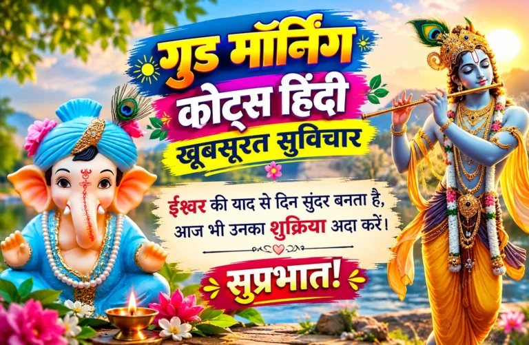 60+ Best गुड मॉर्निंग कोट्स हिंदी खूबसूरत सुविचार : दिन मंगलमय हो।