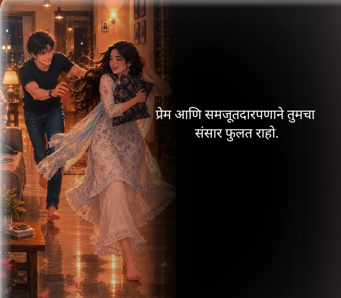 Lovely Couple Marriage Anniversary Wishes in Marathi