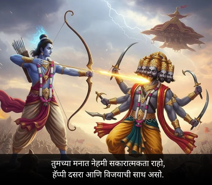 Happy Dussehra Wishes in Marathi for Husband